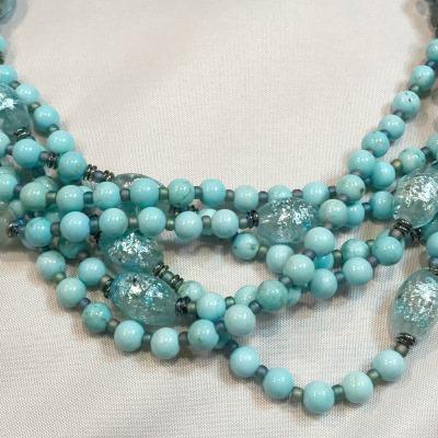 Banded Blue Necklace