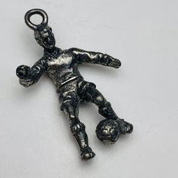 Soccer Player Charm, Silver