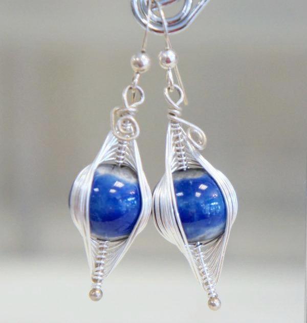 Blue Cocoon Earrings