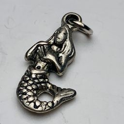 Small Mermaid Charm, Silver