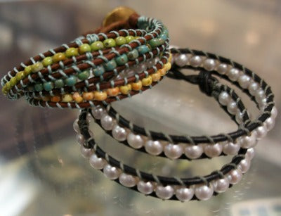 Leather & Bead Wrap Bracelets 8/10/19