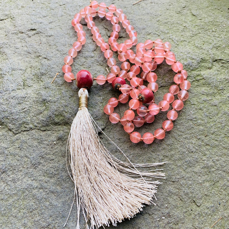 Mala Making Kit; Rose Quartz