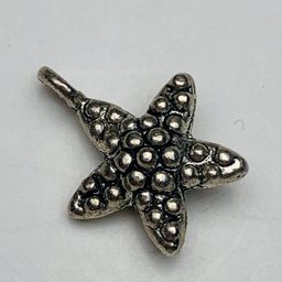 Small Starfish Charm, Silver
