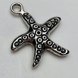 Large Starfish Charm, Silver